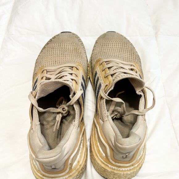 Adidas UltraBoost 20 SB Parley Running Shoes Tan Navy Women’s Size 8 Worn - Picture 6 of 8